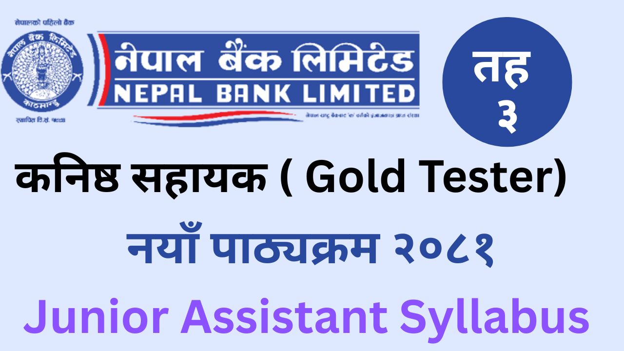 Nepal Bank Limited Gold Tester Syllabus